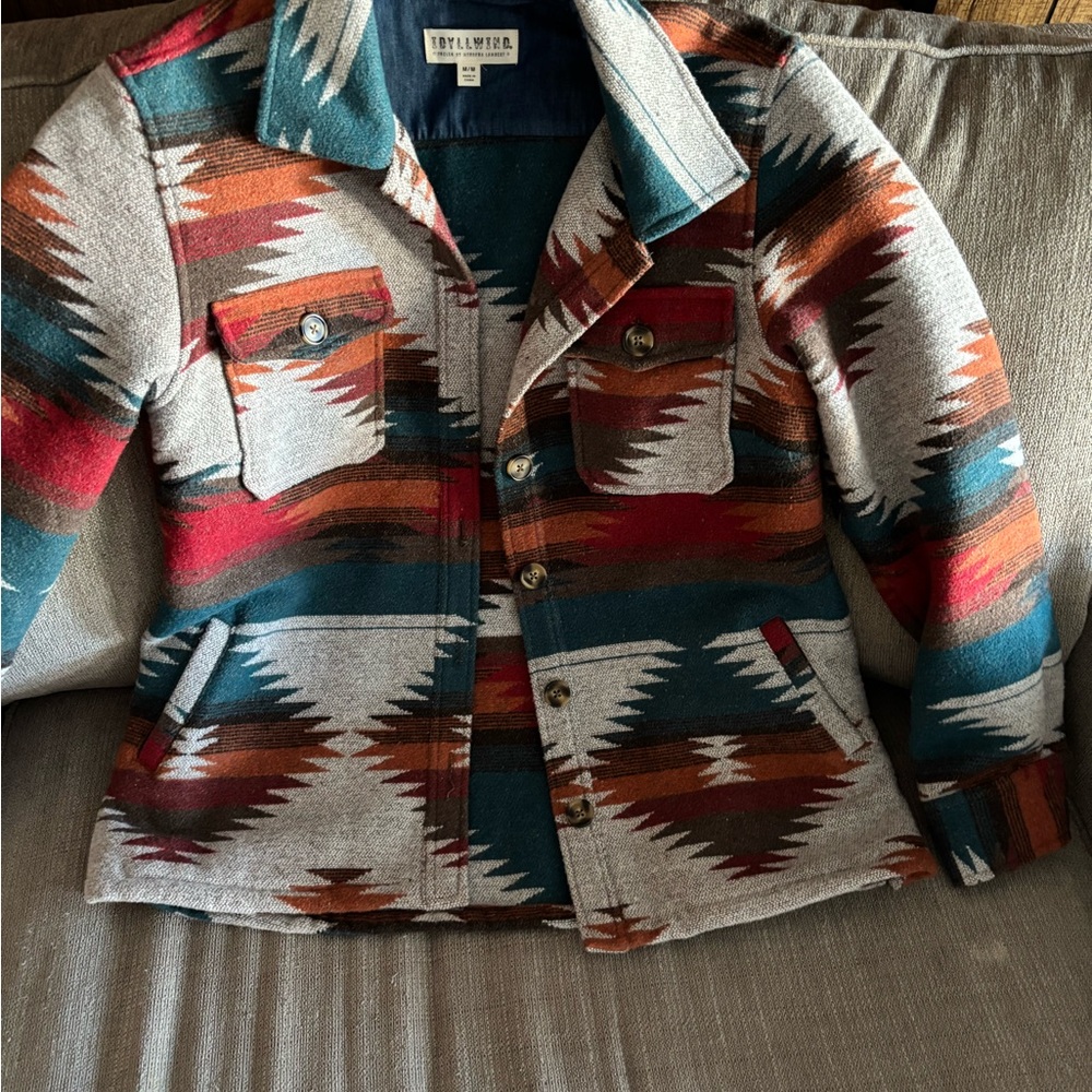 Idyllwind Multicolor Patterned Jean Jacket - image 1